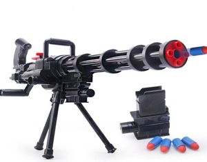 Gatling Continuous Soft S Toy Gun Model Figure Rubber Bullet Machine för CS Shooting Game Children Toys Outdoor Games1906286