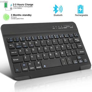 Teclados Bluetooth sem fio teclado mini teclado adequado para laptops comprimidos telefones iPads recarregáveis para jogos de jogos Android iOS windowsl2404