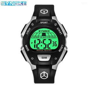 Armbandsur Digital Watch Men Sports LED -skärm stora ansiktsmilitära klockor för vattentät avslappnad lysande stoppurlarm Simple