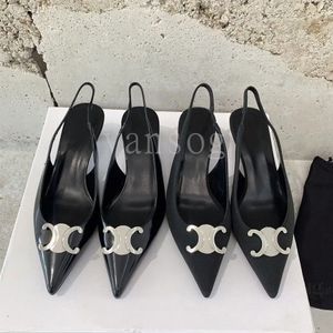 Fashion New Style Sandal Slippers Sexy Alma Heels Trade Shoes Party Sunny Sunny Designer Lose Caffice High Heel Wedding Wedding Luxury Party Women Loafer Lady