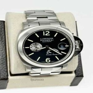 럭셔리 시계 남성 Panerrais Wristwatches 디자이너 파워 리저브 자동 블랙 티타늄 44mm 자동 기계식 시계 3WAD