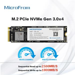 Microfrom SSD NVME M2 2TB 1TB 512GB M.2 2280 SSD Drive para PS5 Laptop Desktop NVME PCIE 4.0x4 Estado sólido interno disco rígido