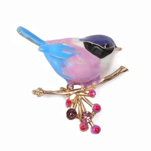 Çok renkli kuş broş pimleri kalite emaye küçük kuşlar broşlar kadınlar için broşlar parti yeni yıl tasarımcısı mücevher aksesuarları hediye