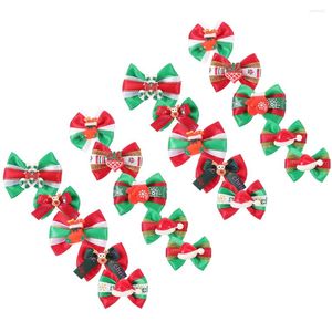 Abbigliamento per cani 20pcs colorati per capelli di Natale in fiocchi natalizi per compagnia Bowknot Ties Chiepe in stile casuale