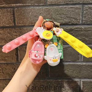 Decompression Animal Slippers Cartoon Cute Car Doll Keychain Cute Fun Book Bag Pendant Cute Fun Pendant