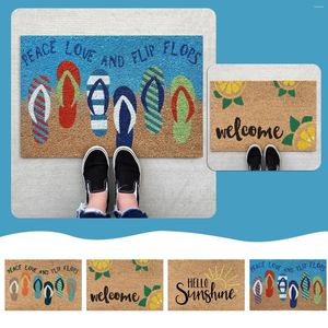 Carpets Summer Welcome Sign Hello Sunshine Flip Flop Doormat Funny Cute Door Mat Friends Home