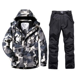 Stivali da sci da uomo uomo snowboard giacca pantaloni inverno abbigliamento sportivo caldo anticarono attrezzatura da sci esterno impermeabile