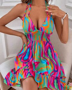 Casual Dresses Plus Size Luxury Designer Dress Ny Hot Selling Print Strap Casual kjol