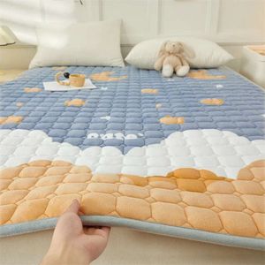 Hushållsmjölk veet madrass mjuk kudde vinter förtjockad säng madrass sovsal student enkel madrass täcke filt matta