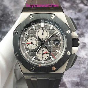 AP Casual Wrist Watch Royal Oak Offshore Series 26400io Titanium Black Ceramic Ring Mens Watch Automatic 44mm Single Watch