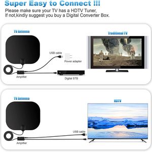 8K TV Antenna For Global Digital TV 1080P DVB-T2 Booster HD For RV outdoor Car antenna Indoor Free Channel TV FM Radio Antenna
