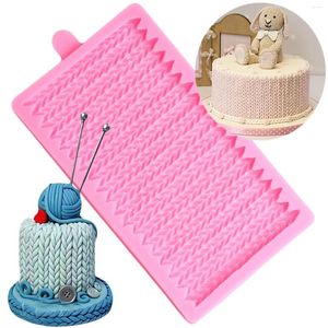 Baking Moulds 3D Cake Chocolate Candy Wool Knitting DIY Flanging Decoration Silicone Mold Decorating Tools