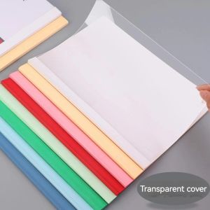 A4 Clear PVC Sıcak eriyik zarfı 4mm plastik bağlayıcı kapak sözleşmesi bağlayıcı kağıt kitap belge dosyası kuponu sıcak eriyik tutkal kılıfı