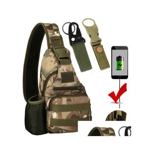 Sırt çantası paketleri çanta açık askeri shoder çanta spor tırmanma sırt çantası göğüs taktik yürüyüş kamer av avlama