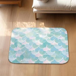 Carpets 40cmx60cm Simple Texturing Pattern Print Floor Mat Bathroom Ground Slip Door Bath Pad Rug Living Room Kitchen Carpet