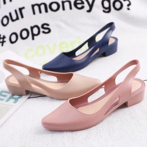 Sandals Women Chunky Sandals Jelly Shoes Black Blue Square Heels Pumps Ladies Fashion Summer Luxury Party Shoes Wedges Zapato