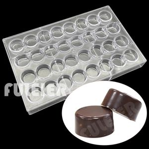 32 Håls rundform Polykarbonatchokladform för bakning av godis Mögel Maker Bakeware Cake Confectionery Tool 240328