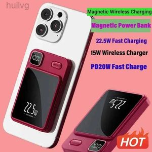 Bancos de energia do telefone celular Novos 50000mAh Magnetic Wireless Charger Bank Power Charging Fast para iPhone 14 13 12 11 Samsung Huawei Mini PowerBank 2443
