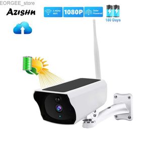 كاميرات CCTV أخرى Azishn 1080p IP كاميرا WiFi اللوحة الشمسية اللوحة الشمسية الكاميرا 2MP PIR بكاميرا مضادة للماء صوتية Y240403