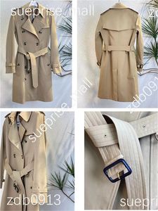 Women's windbreaker High quality long windbreaker dress designer women's khaki windproof jacket, Korean version, plus size casual jacket, thick and fashionableS-XL