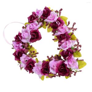 Dekorative Blumen Home Dekoration Garland Kleiderbügel hängen künstliches Herz Hochzeit gefälschte Blume