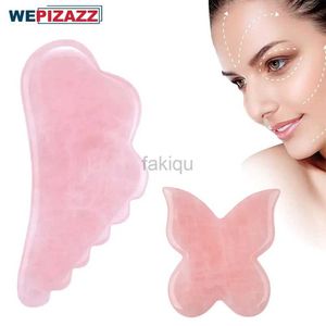 Massage Stones Rocces Gua gli strumenti per il viso Jade Gua sha strumento di massaggio pettine al bordo delle pietre per il muscolo del corpo terapia di agopuntura rilassante 240403