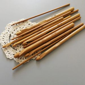 3mm-10mm Bamboo Handle Crochet Hook Knit Craft Knitting Needle Weave Yarn Sewing For Home Handmade Accessories