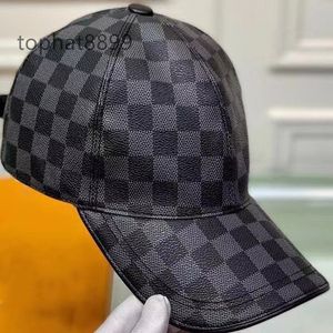 Herren Baseball Cap Designer Cap Damen-eng anliegende Mütze Mode Plaid Herren Casual Cap F1