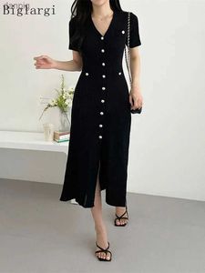 Urban Sexy Dresses Summer Midi Dress Womens Sticked Black Body Korean Style Ruffled Womens Dress Elegant Fashion Casual Womens Wear 2023 Y240402