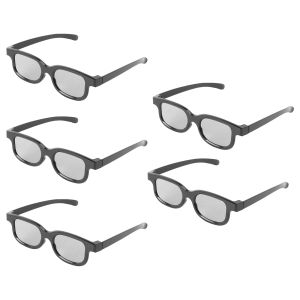 5 пар пассивных поляризованных линз 3D очки для взрослых (черный)