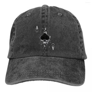 Ballkappen Ace Of Spades Poker Bekleidung Klassische Baseballkappe Herren Hüte Frauen Visierschutz Snapback