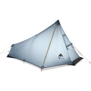 Tierheime 3f UL -Ausrüstung 740g Oudoor Ultralight Camping Zelt 3 Staffel 1 Einzelperson Professionelle 15d Nylon Silicon Coating Stab Stange Tent