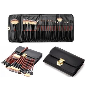 Anti-Mahagoni-Make-up-Pinsel-Set mit 26 Pferdehaaren, professioneller Make-up-Künstler, Tierhaare, Beauty-Tools, praktische Pinseltasche für die Schule