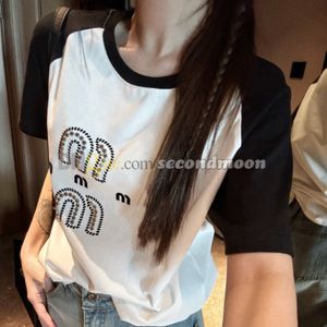 夏の通気性Tシャツ女性クルーネックティーショートスリーブTシャツデザイナーレタープリントティー