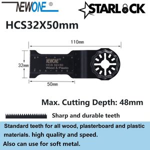 Newone, совместимый с Starlock HCS32*50 мм пилы длиной