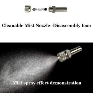 Adjustable Fog Misting Nozzle Reptile Terrarium Spray Sprinkler Garden Greenhouse Water Sprayer Cooling System 1/2/4Head