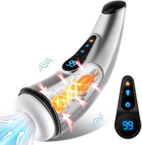 Brinquedos de brinquedos adultos homens sexuais - masculino masculpator brinquedos sexuais para homens bomba de pênis, 9 sucking 9 modos vibratórios LCD Display Pocket Pussy para homens, manga texturizada em 3D