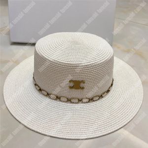 Designerka słomiana kapelusz lato sun hat man sunbonnet moda plażowa kapelusz unisex trawę warkocz przeciwsłoneczny moda moda płaska wiadra czapki sunhat