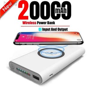 Mobiltelefon Power Banks 20000MAH Wireless Power Bank tvåvägs Super Fast Charging PowerBank Portable Charger Type-C Externt batteri för iPhone14 15 2443
