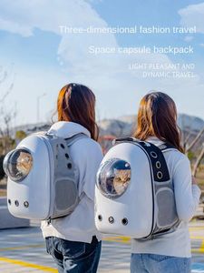 Carriers Cat Carrier Backpack per il trasporto per animali domestici per gatti e cani con design traspirante di grandi dimensioni