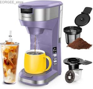 Кофеварки Famiworths Hot and Iced Coffeer для K Cups and Mrank Coffee 4-5 чашек кофеварки и одноразовые пивовары Y240403