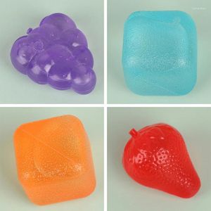 Baking Moulds 6pcs Fruit And Square Shaped Reusable Ice Cubes Mold Maker Physical Cooling Tools For Picnic Party Kitchen Accessories