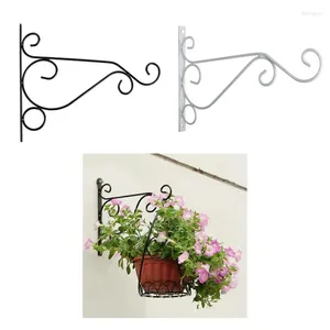 Hooks Black Iron Wall Light Hook Bracket Wind Chimes Garden Hanging Basket Planter Lantern Flower Pot Home Decoration