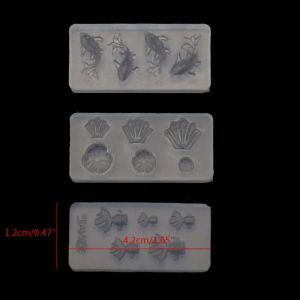 Silicone Earrings Necklace Pendant Goldfish Lotus Leaf Mold Jewelry Making Tool