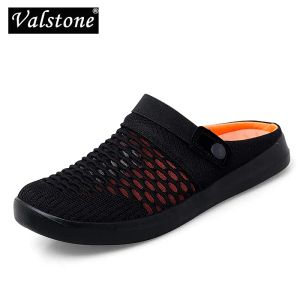 Sandaler Valstone Casual Breattable Men Sandals Summer Outdoor Lightweight Fashion Slippers Nya ankomster Slipon Male Mesh Beach Shoes