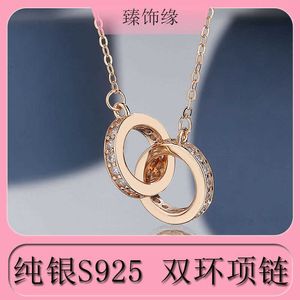 Классический дизайн Love Jewelry Silver S925 Розовое золото.