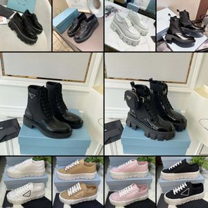 2024 Boots Boots Lace-Up Boots Men Women Boots Monolith Black Leather Shoes Platform Sneakers STYLE CLASSION SHOES