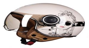 Beon Retro Motorcykelhjälm Vintage Cafe Racer ClassicFashion Chopper Crash Helmet Motorcykel Moto för motorcykel7839669