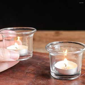 Porta di vetro di candele piccoli per candele per candele centrotavola ornamento di tealight luci di tealight