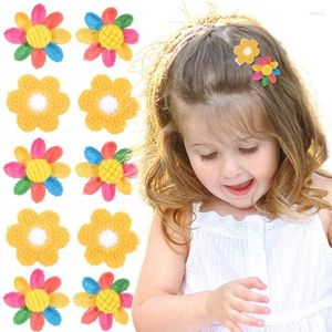 ヘアアクセサリーncmama 4pcs/set kids for Kids girlsカラフルなデイジーピンバレットスモールヘアグリップ